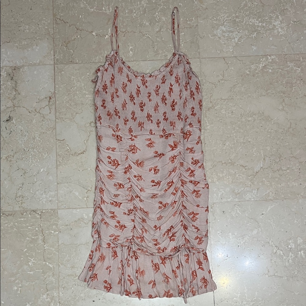 Forever 21 Pink and Orange Floral Bodycon Dress